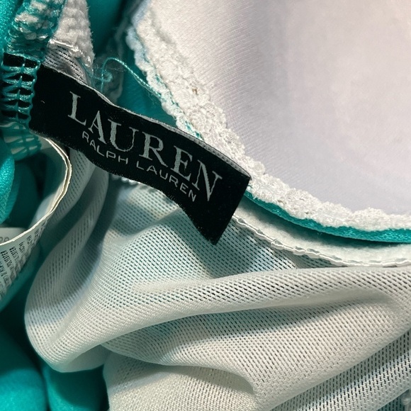 Lauren Ralph Lauren Tummy-Control Halter Swimsuit Ruched One Piece Beachwear - Picture 5 of 7